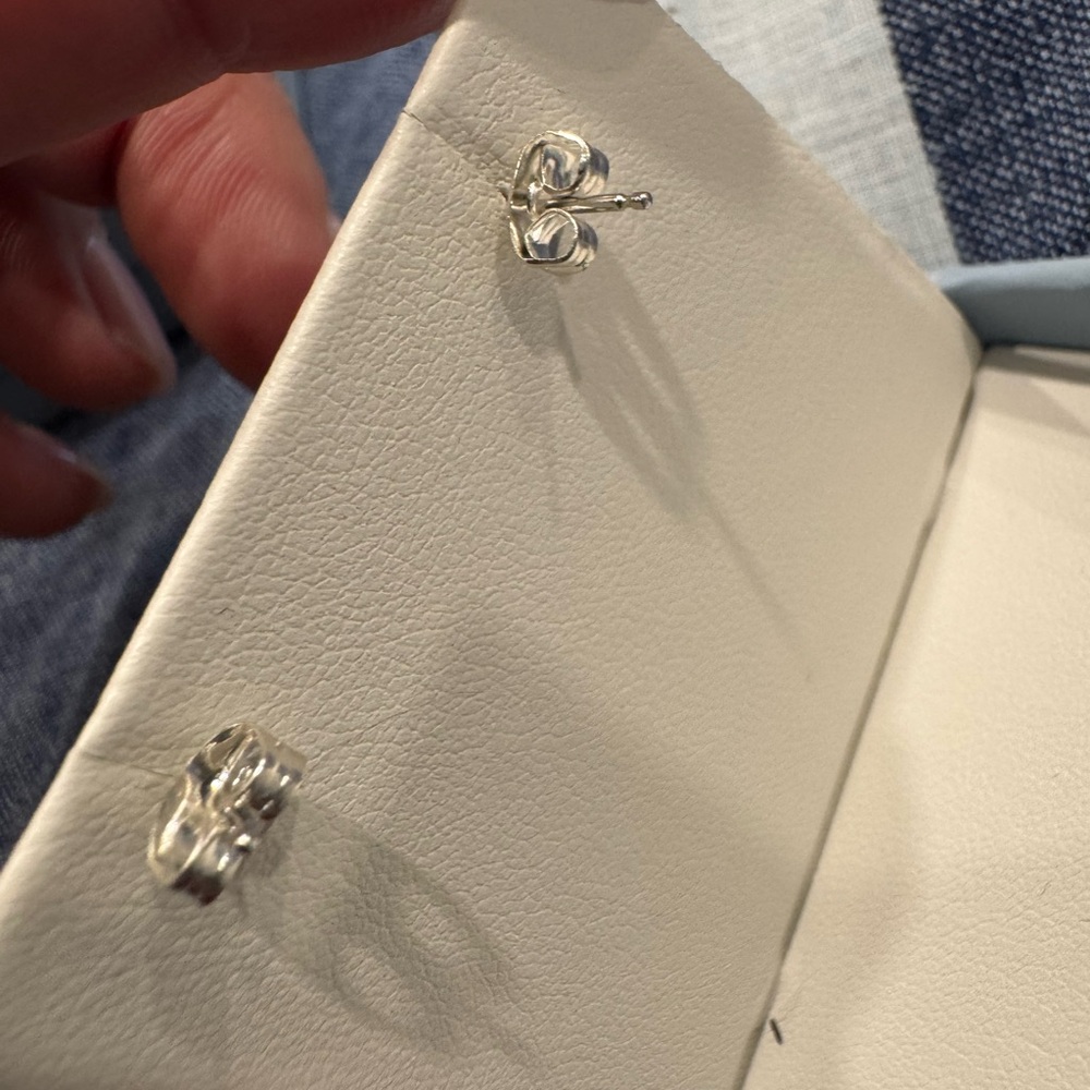 Charles & Colvard White Gold Stud Earrings - Picture 4 of 14